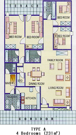 TYPE A4 Bedrooms (231㎡)